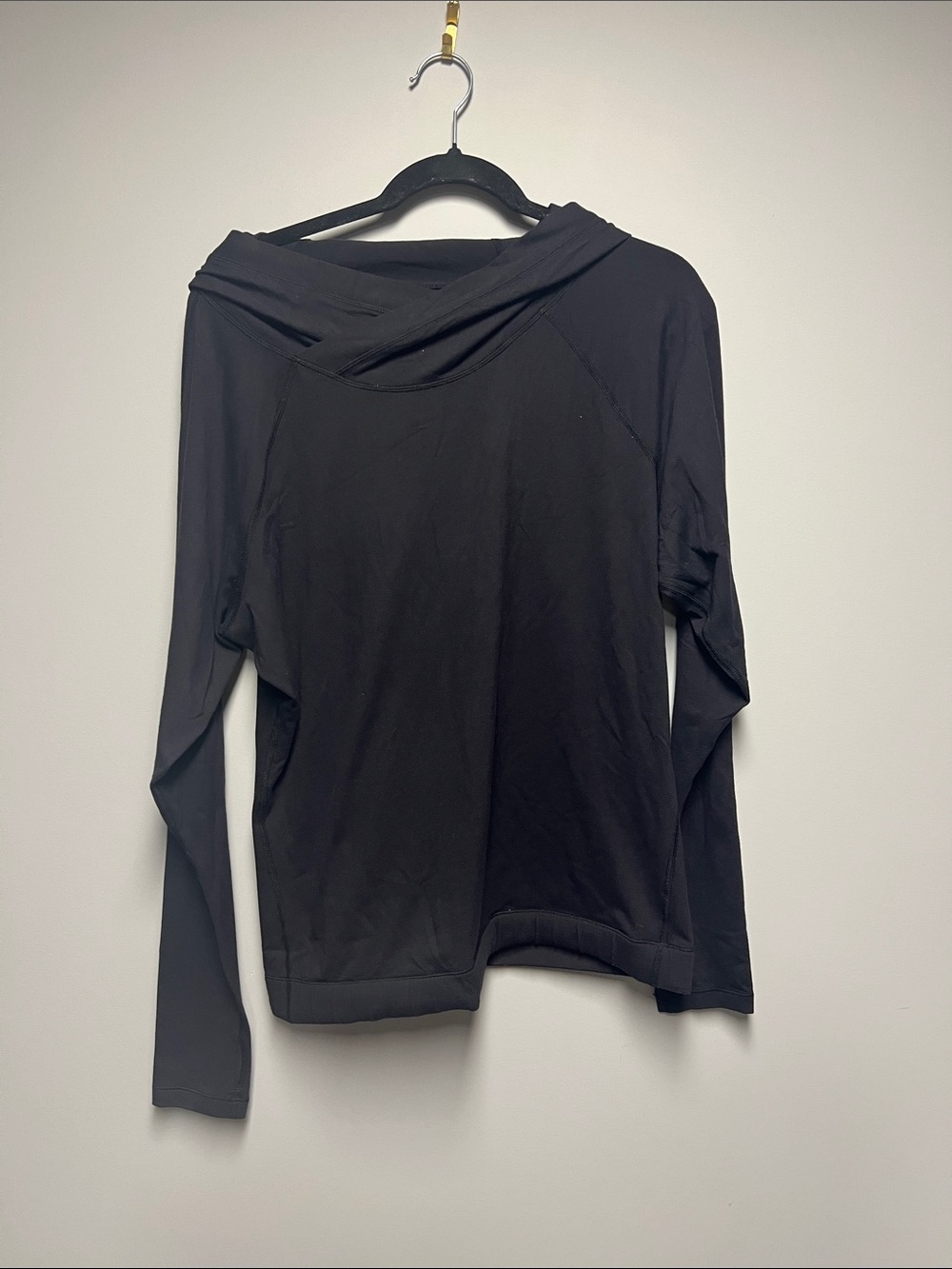 lululemon athletica Black Cross-Back Hooded Pullover